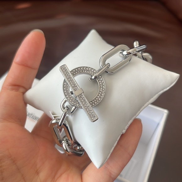 MICHAEL KORS CITYSCAPE LINK CHAIN  CRYSTAL  BRACELET MKJ4864040/MKJ4864  NWT - Picture 3 of 7